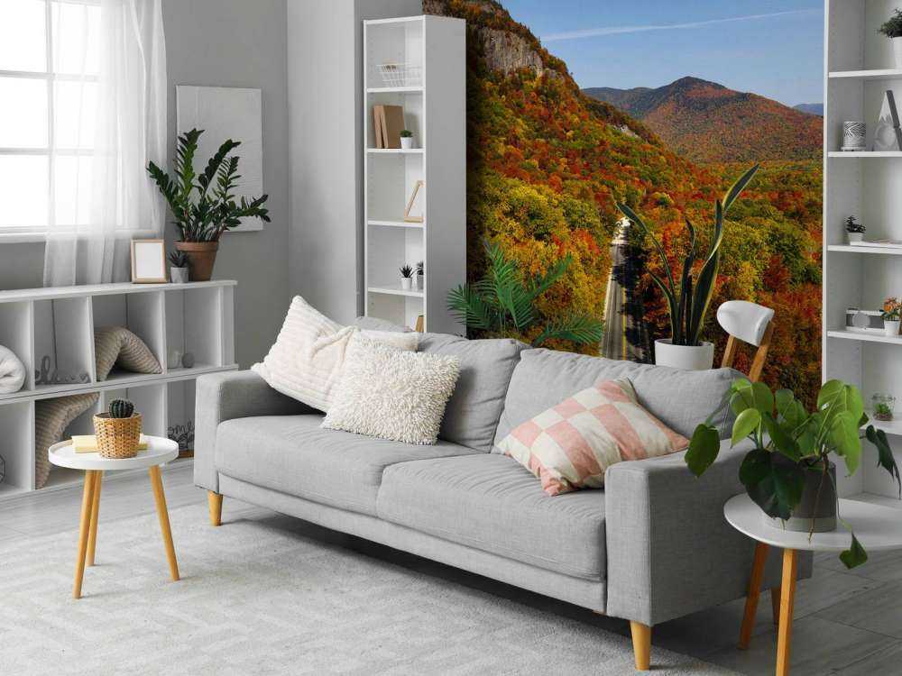 Droga przez jesienny krajobraz