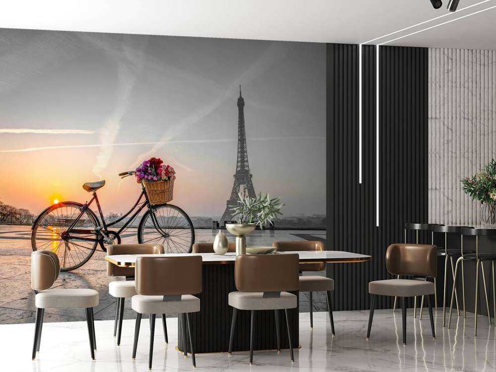 Zachód słońca na wieży Eiffla