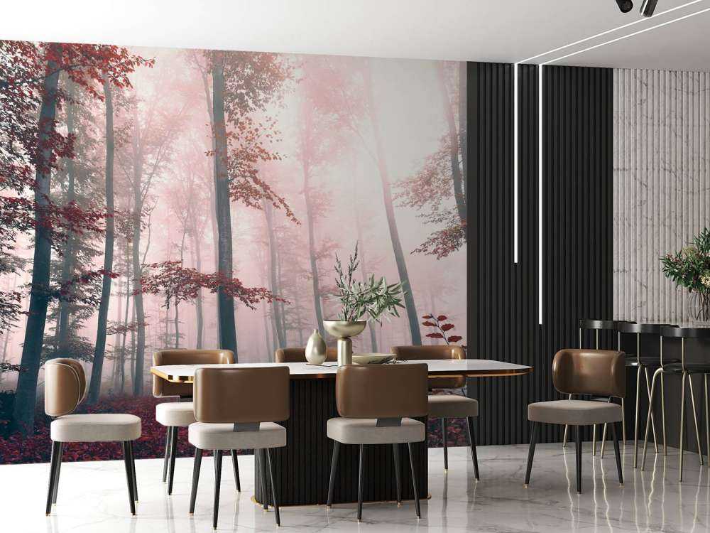 Krajobraz czerwonego lasu