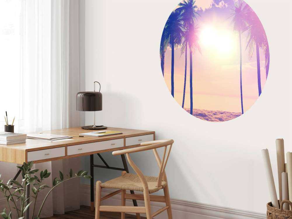 Vintage palmy i ocean