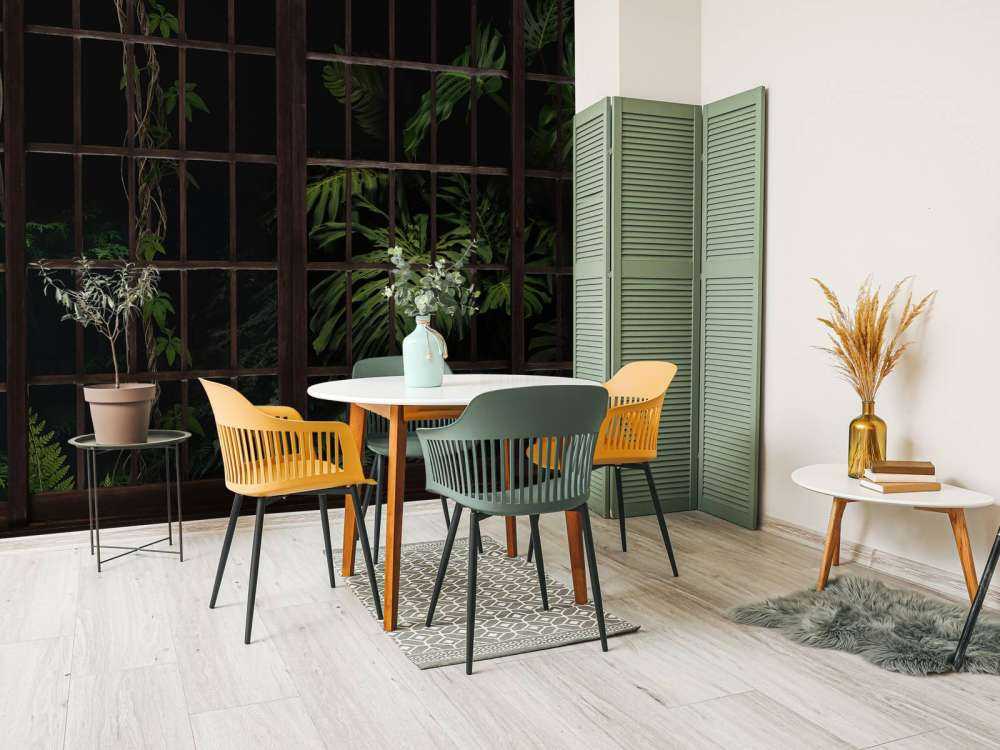 Rośliny botaniczne za oknami