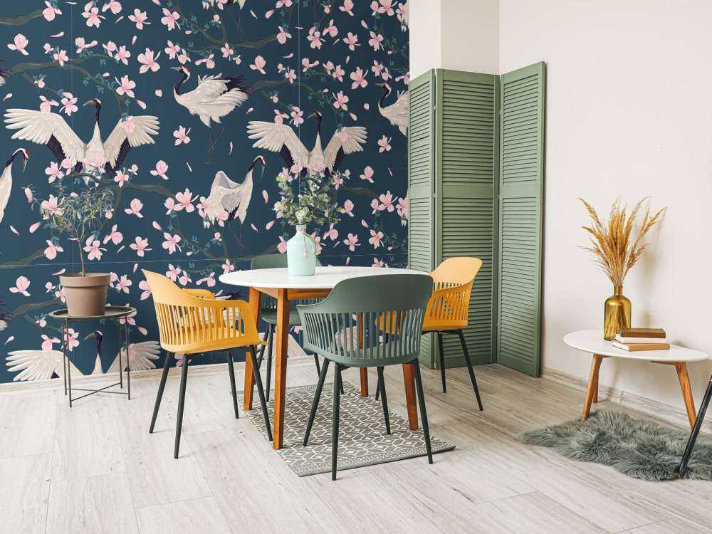 Żurawie z magnoliami