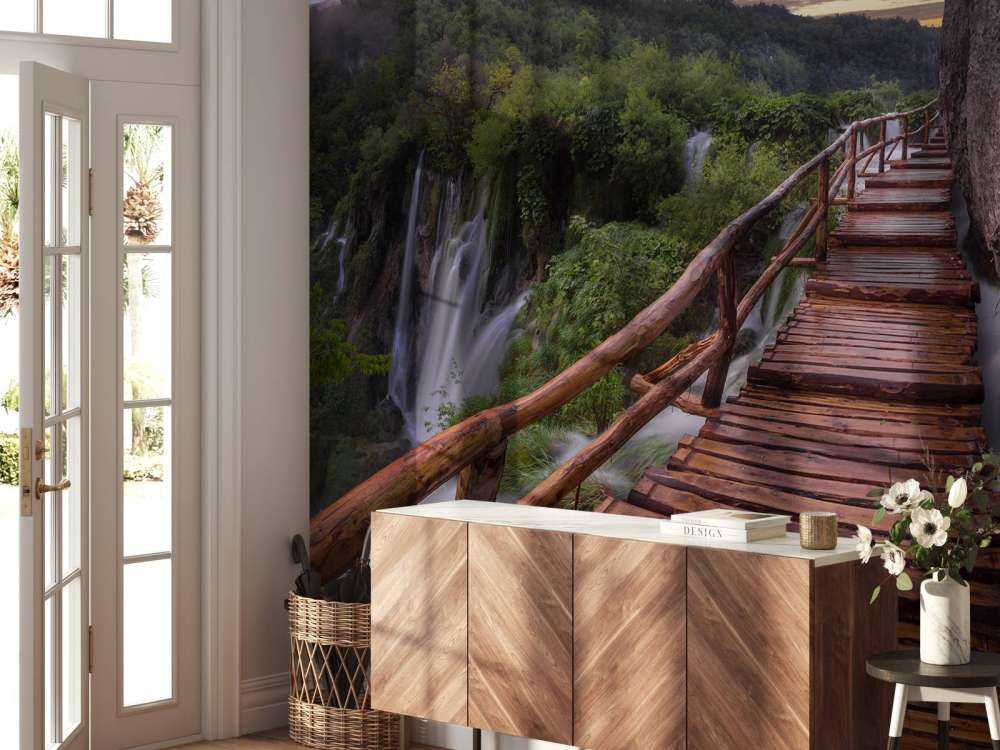 Most z zachodem słońca