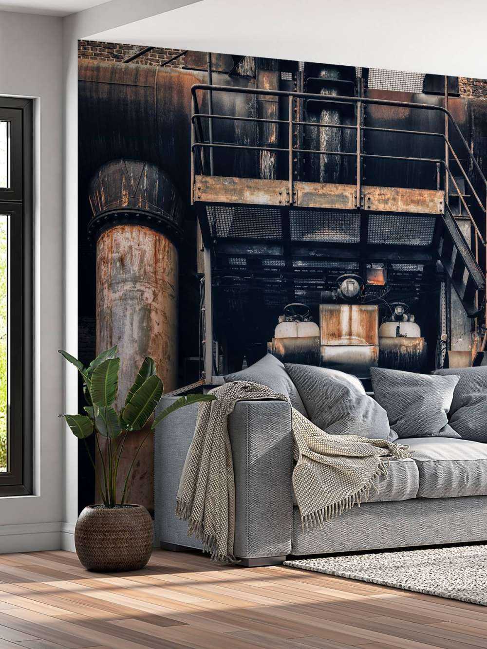 Rury w starej fabryce