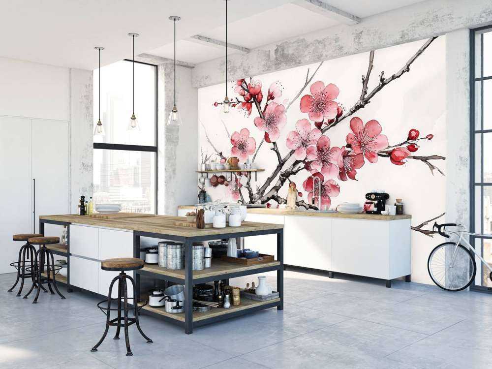 Gałązki kwitnącej wiśni #6