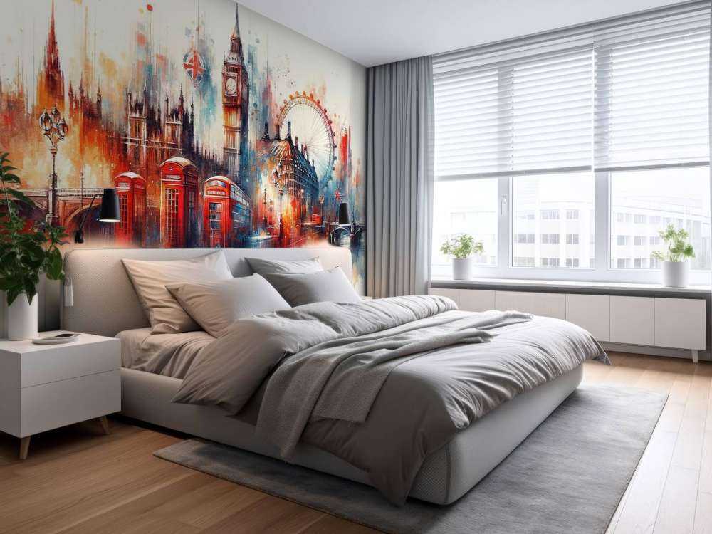 Akwafortowa panorama Londynu