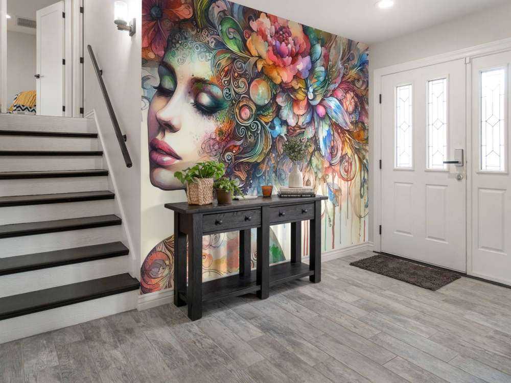 Watercolor Floral Woman #4