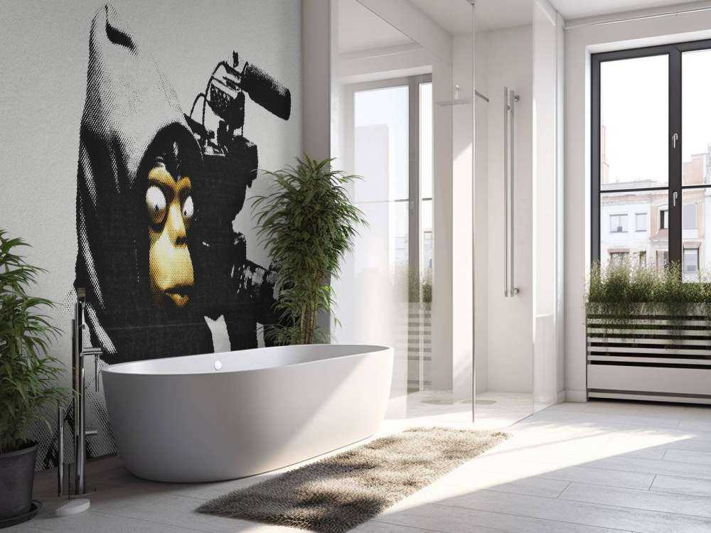 Banksy - ETTGS monkey, concrete