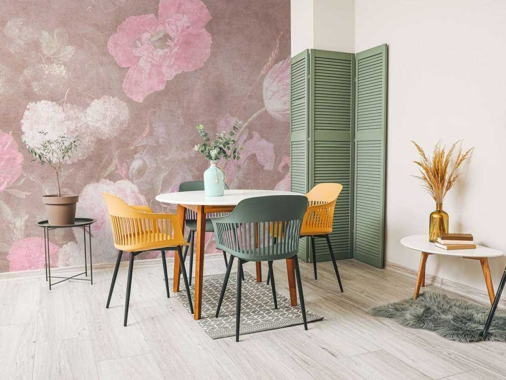 Barokowe kwiaty - martwa natura - pastelowy vintage