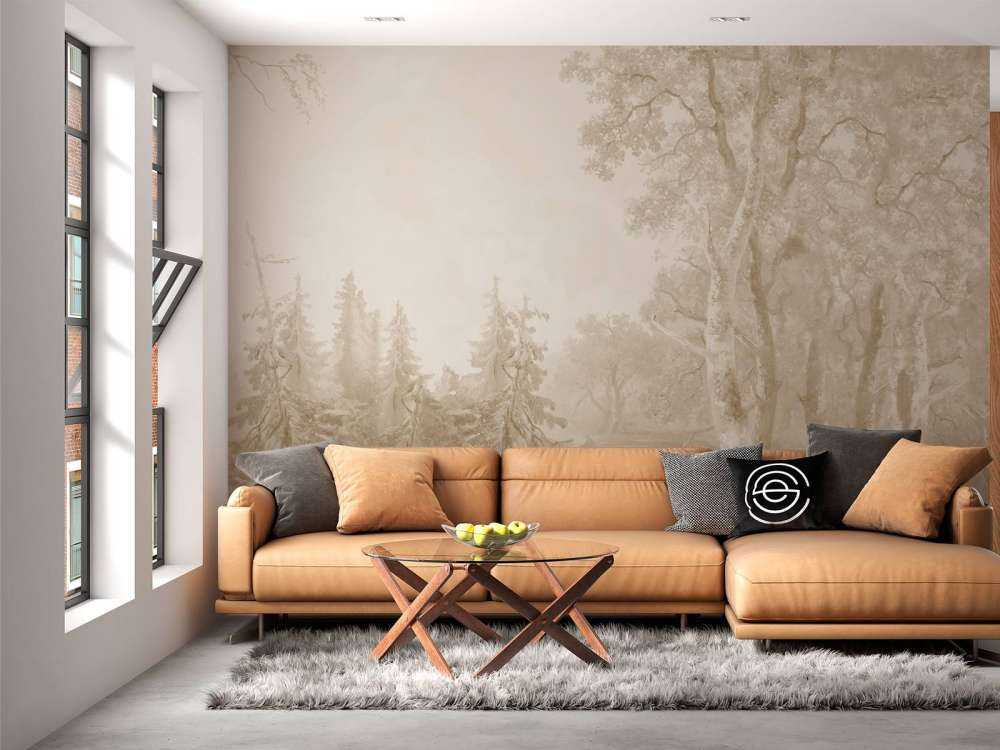 Krajobraz leśny beżowy #1