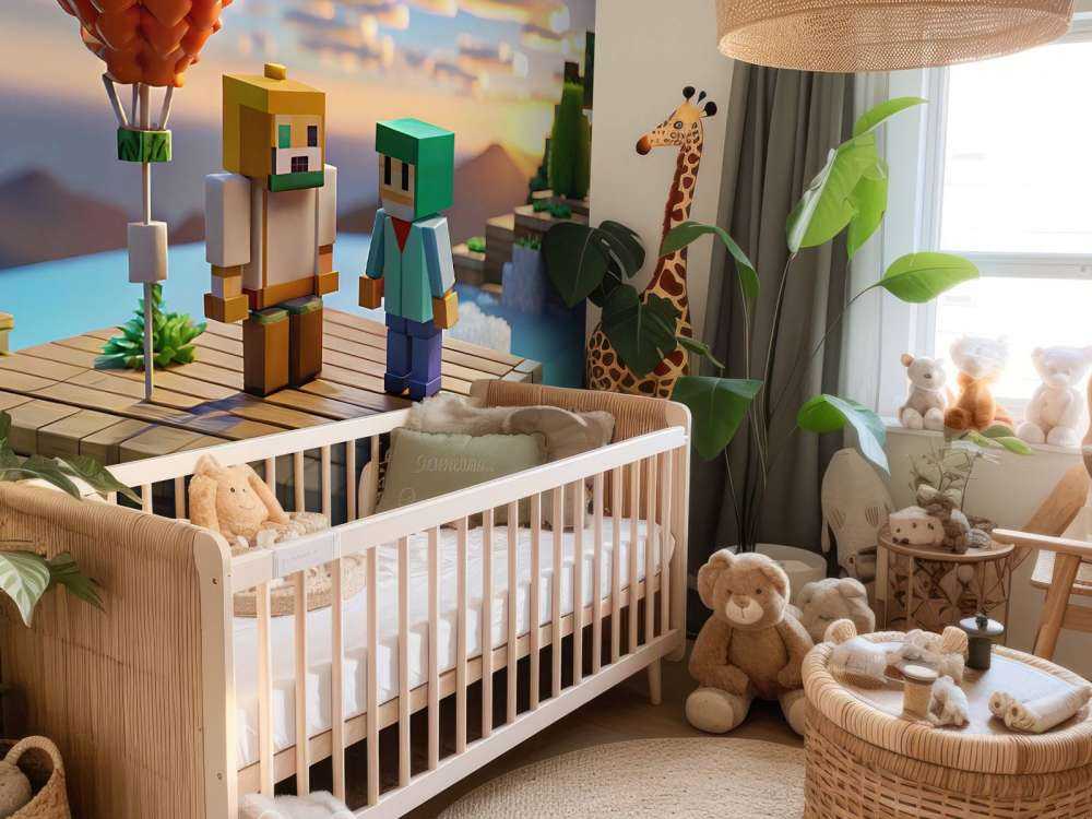 Balon na gorące powietrze w dolinie pikseli