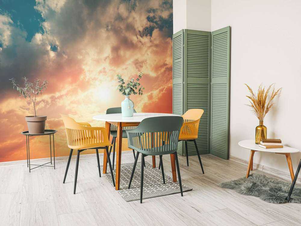 Kolorowe niebo z chmurami