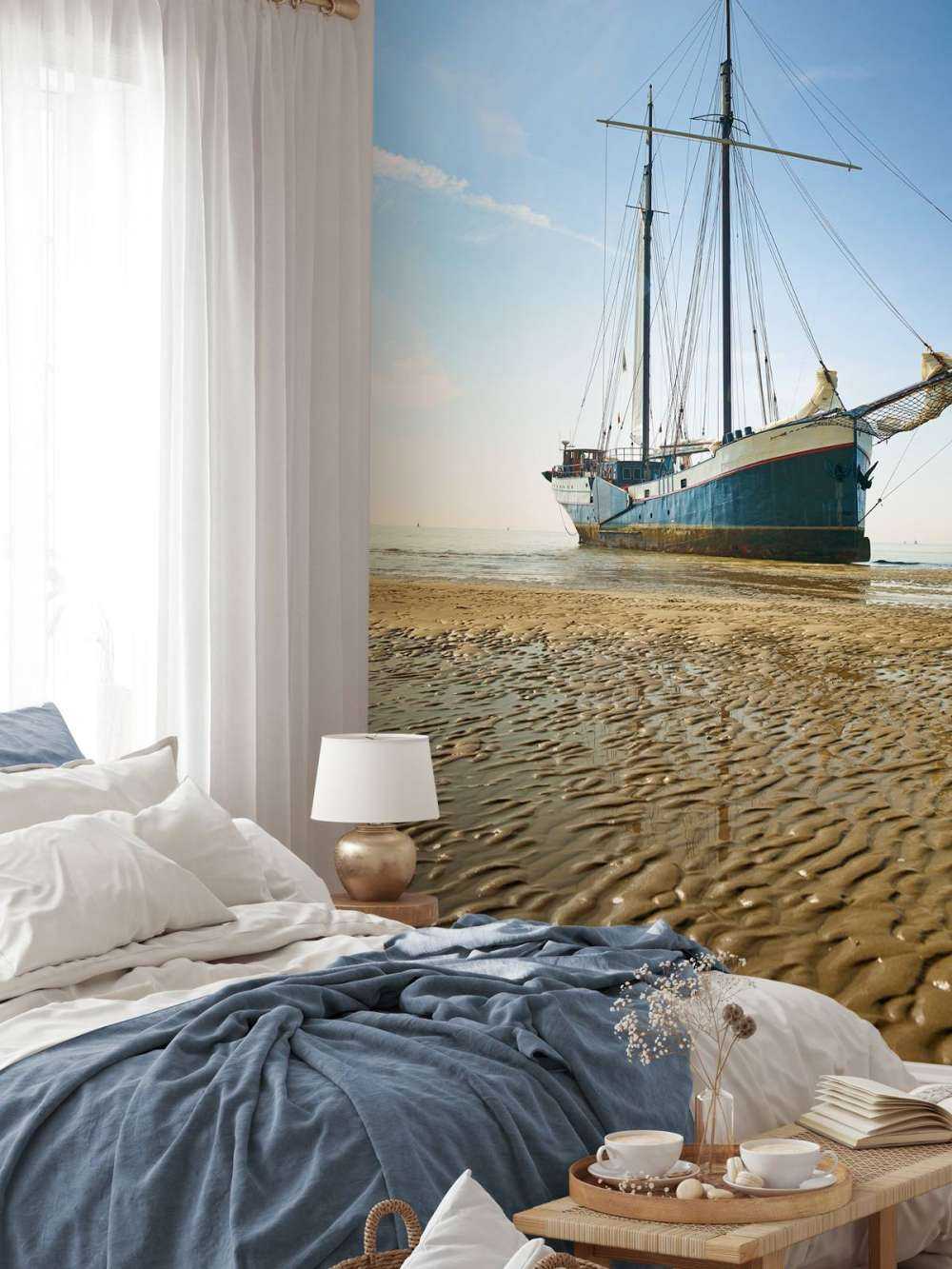 Statek na pływakach błotnych