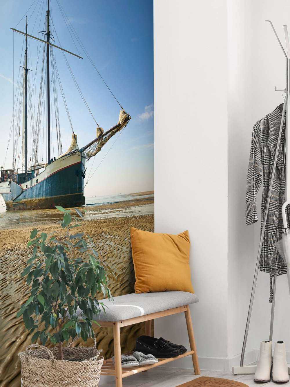 Statek na pływakach błotnych