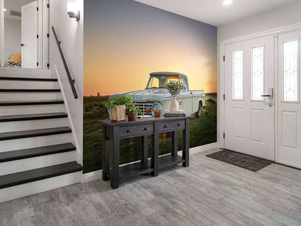 Dodge pickup o wschodzie słońca