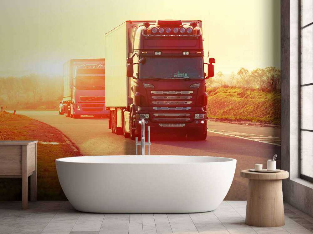 Ciężarówki na autostradzie