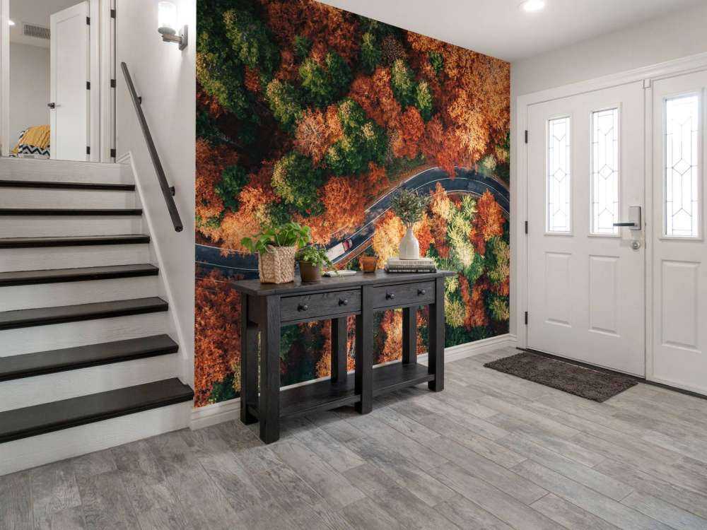 Droga wijąca się z ciężarówką