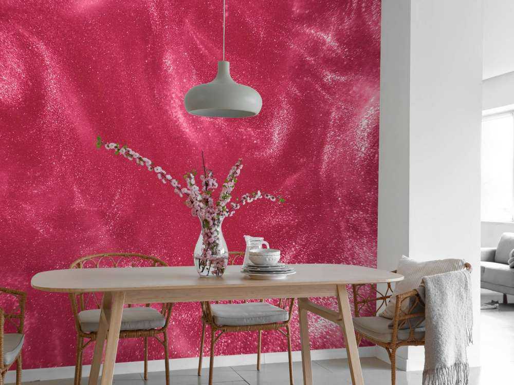 Różowe drobinki brokatu