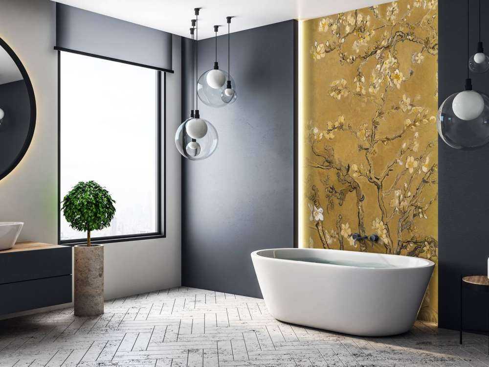 Żółty kwiat migdałowca