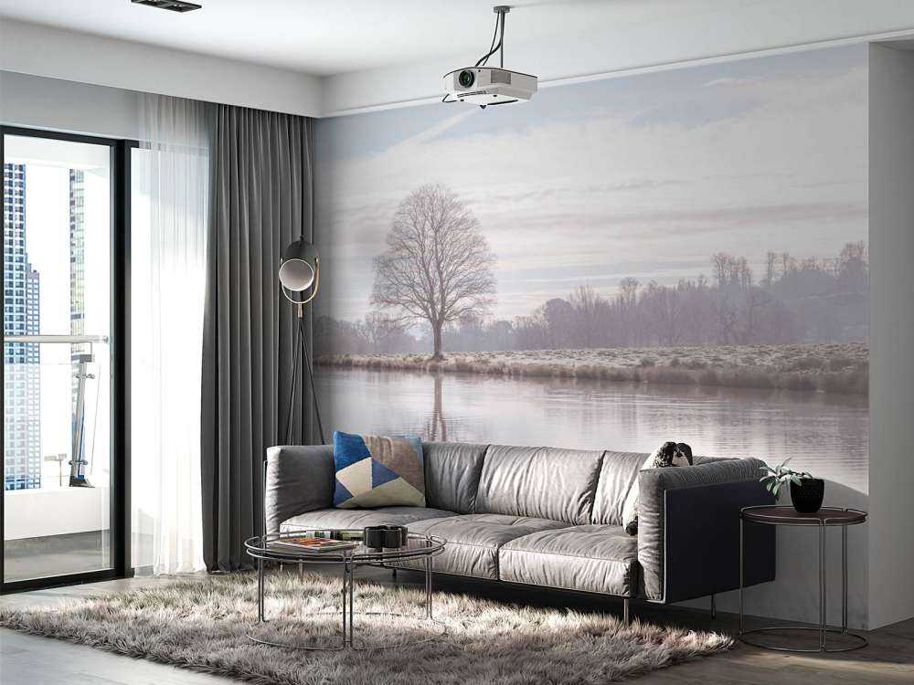 Opuszczony krajobraz zimowy