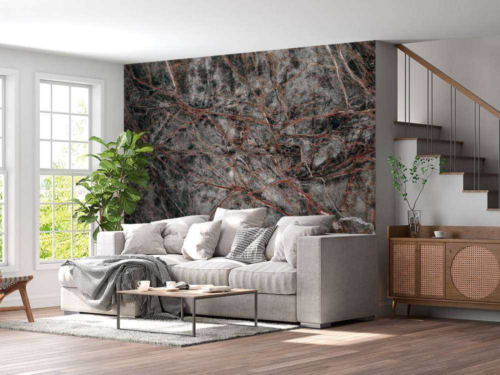 Szary marmur o pięknej strukturze