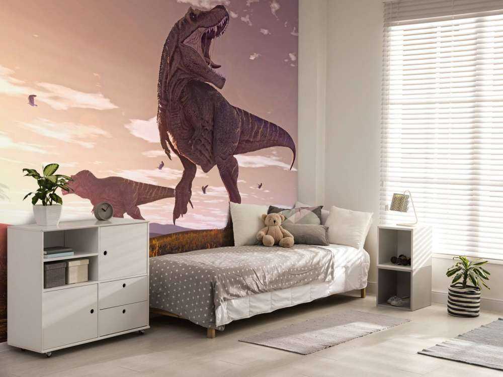 Dwa tyranozaury na polu