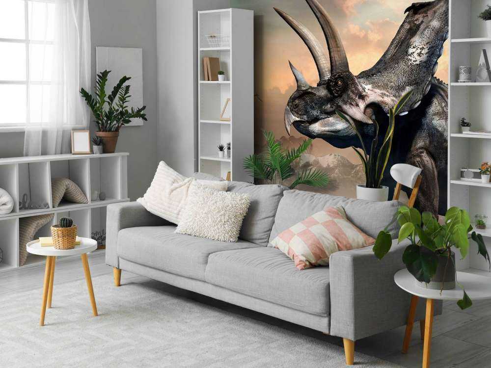 Dinozaur w porannej mgle