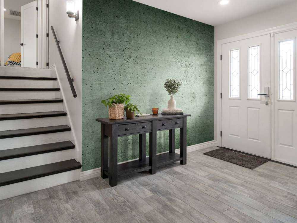 Zielona betonowa ściana