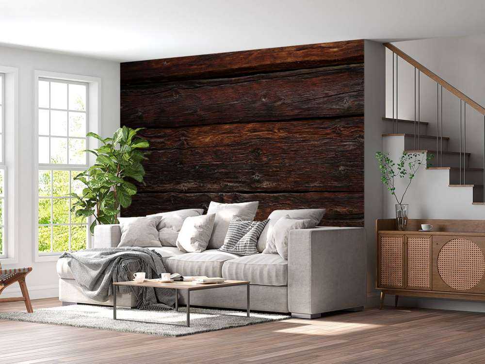 Ciemne, palone drewno