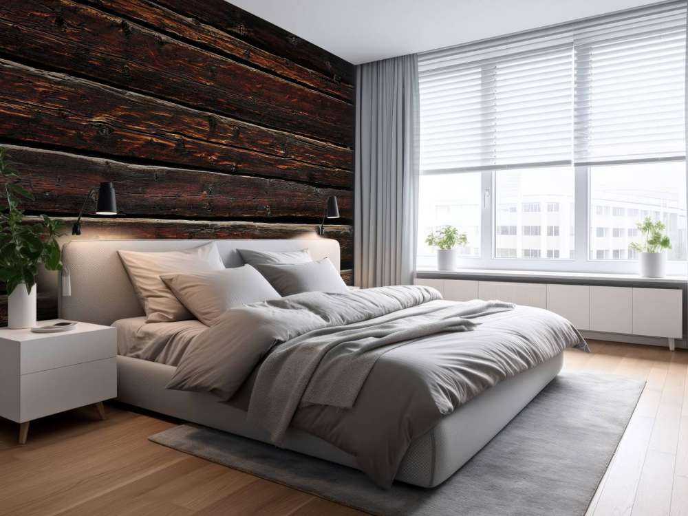 Postarzane ciemne deski