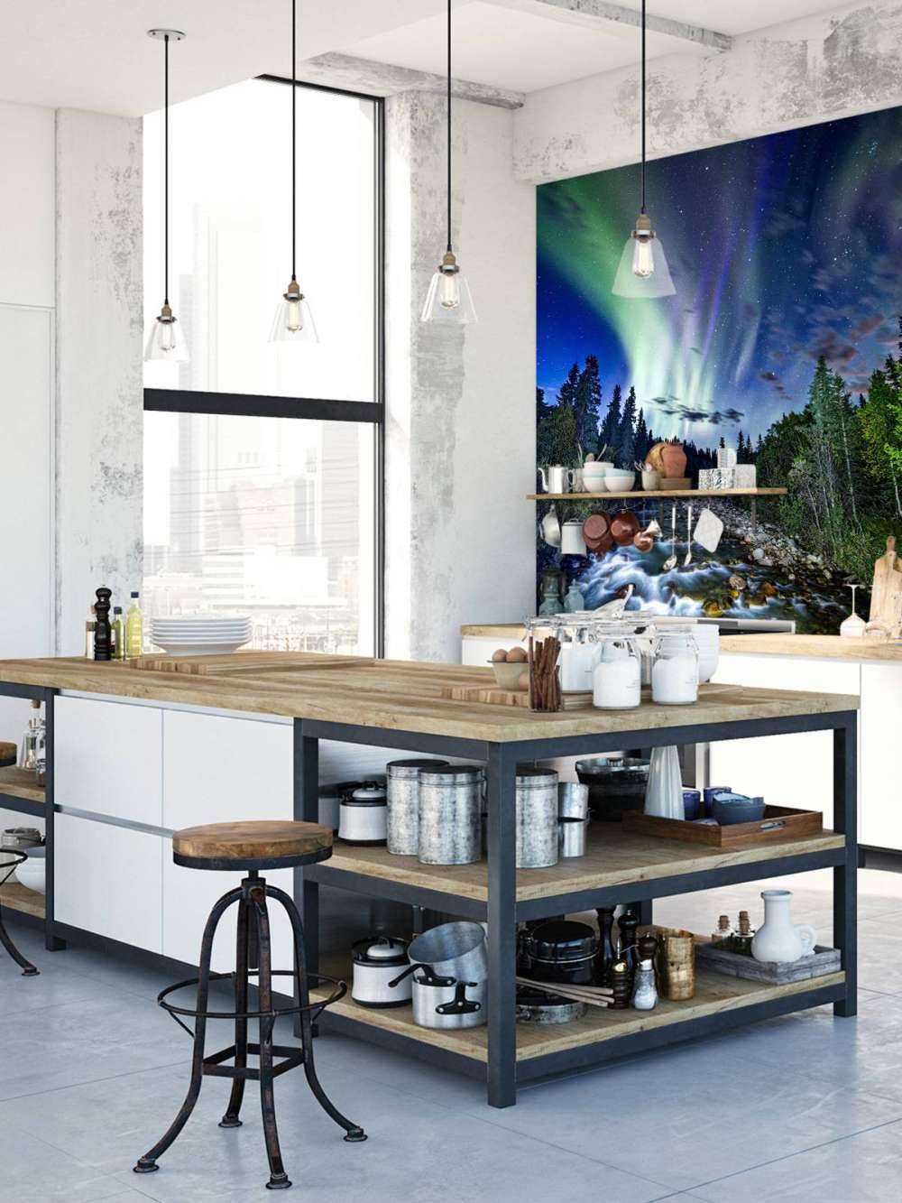 Brooklet podczas światła północnego