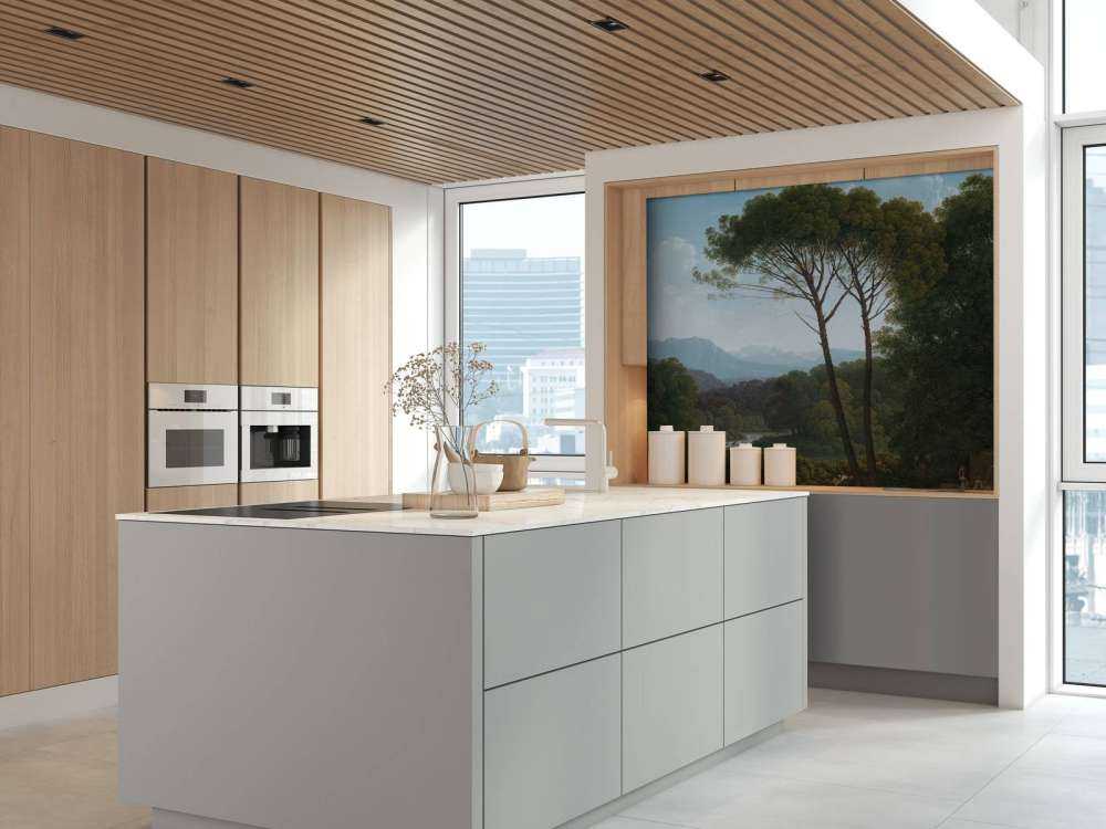 Włoski krajobraz z drzewami sosnowymi