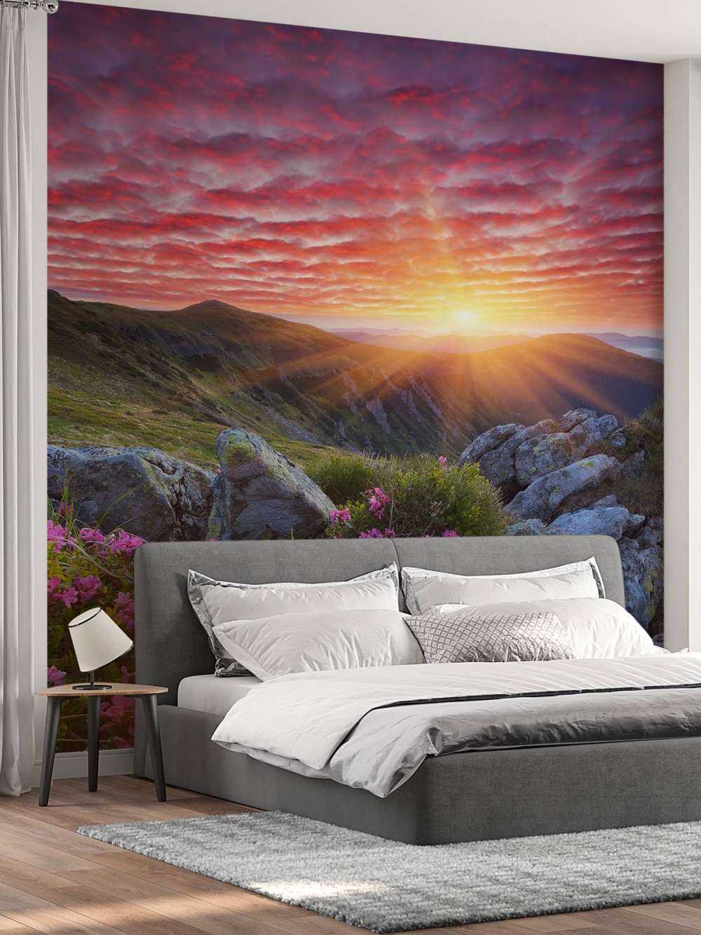 Fioletowy zachód słońca