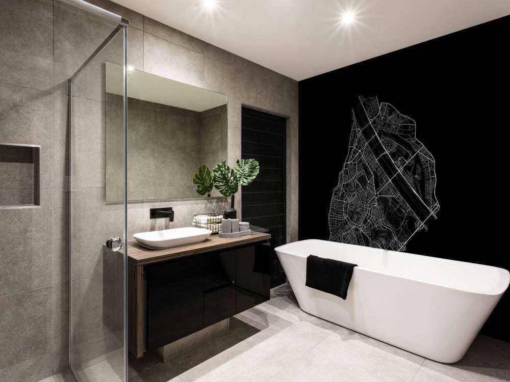 Mapa centrum Wiednia, czarna