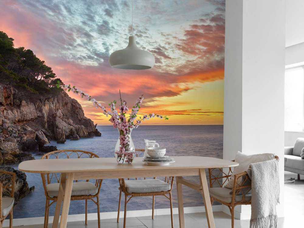 Kolorowy zachód słońca