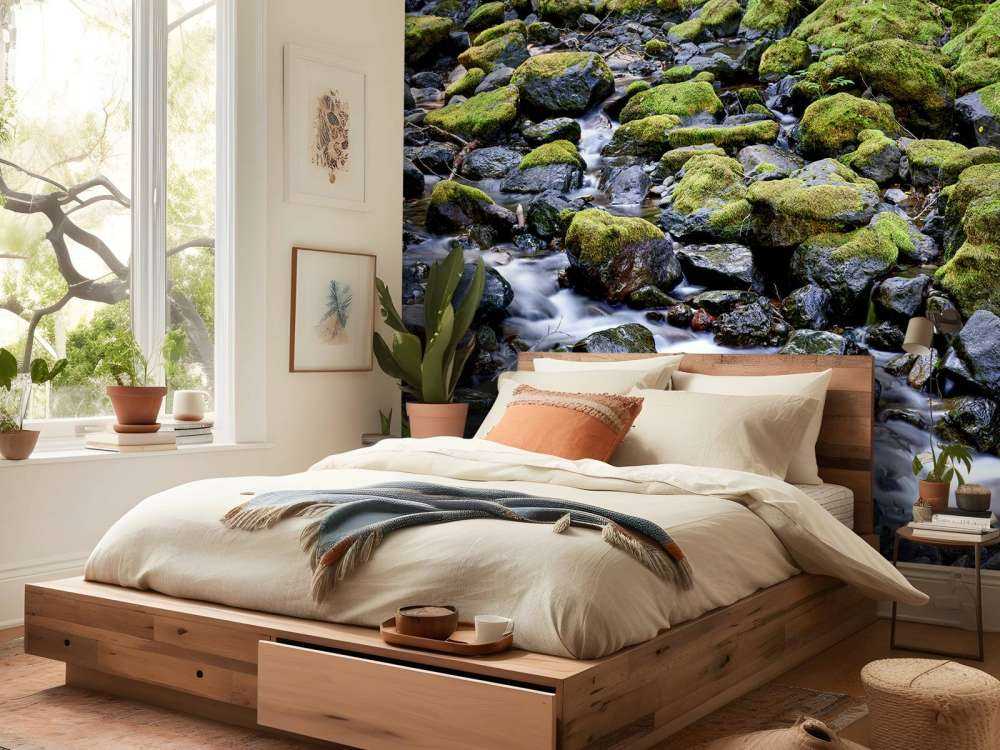 Bieżąca woda z głazami