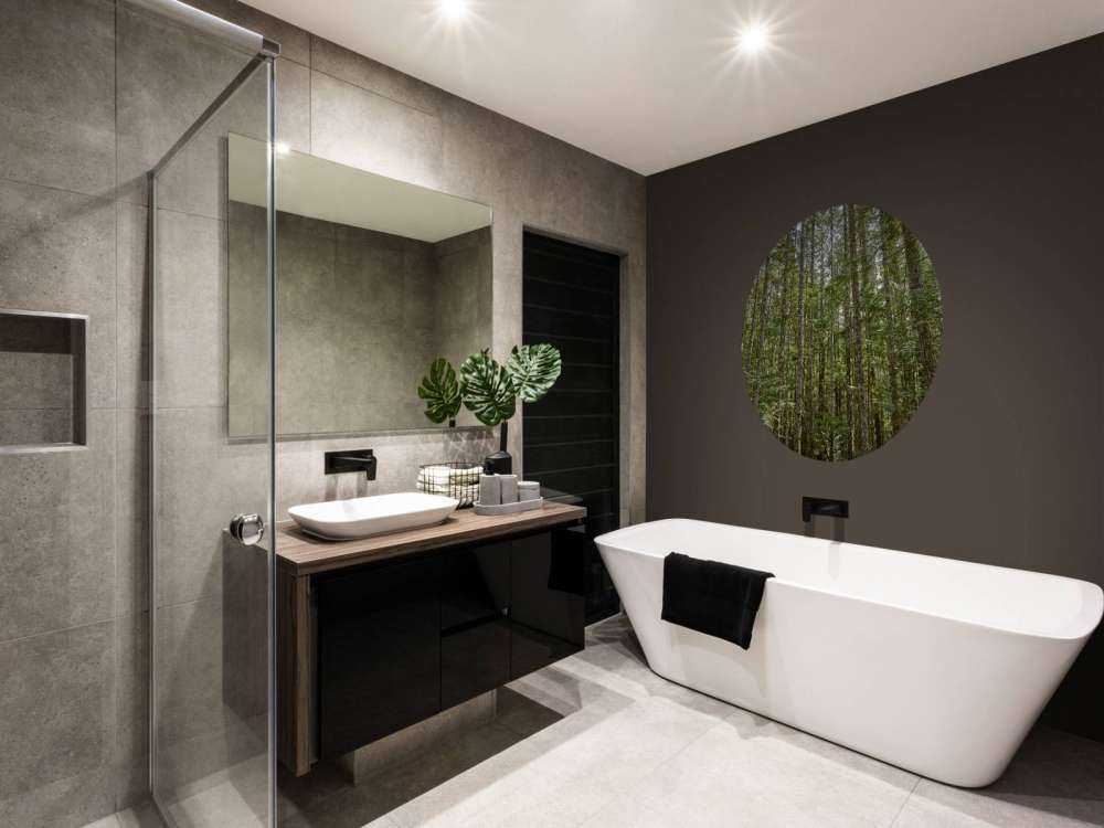 Cienkie drzewa w lesie