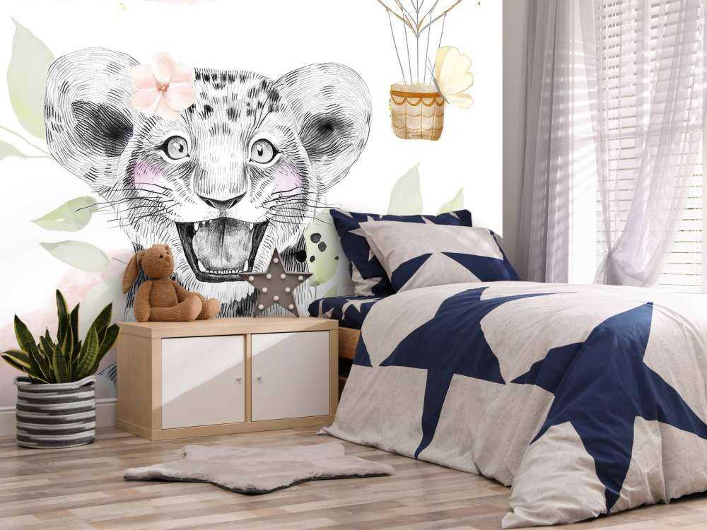 Wesoły lwiak i balon