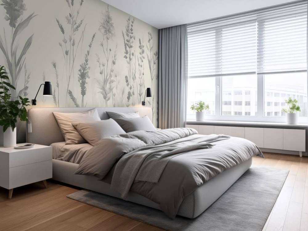 Lawendowa Polana Bezszwowa Kremowa Biała