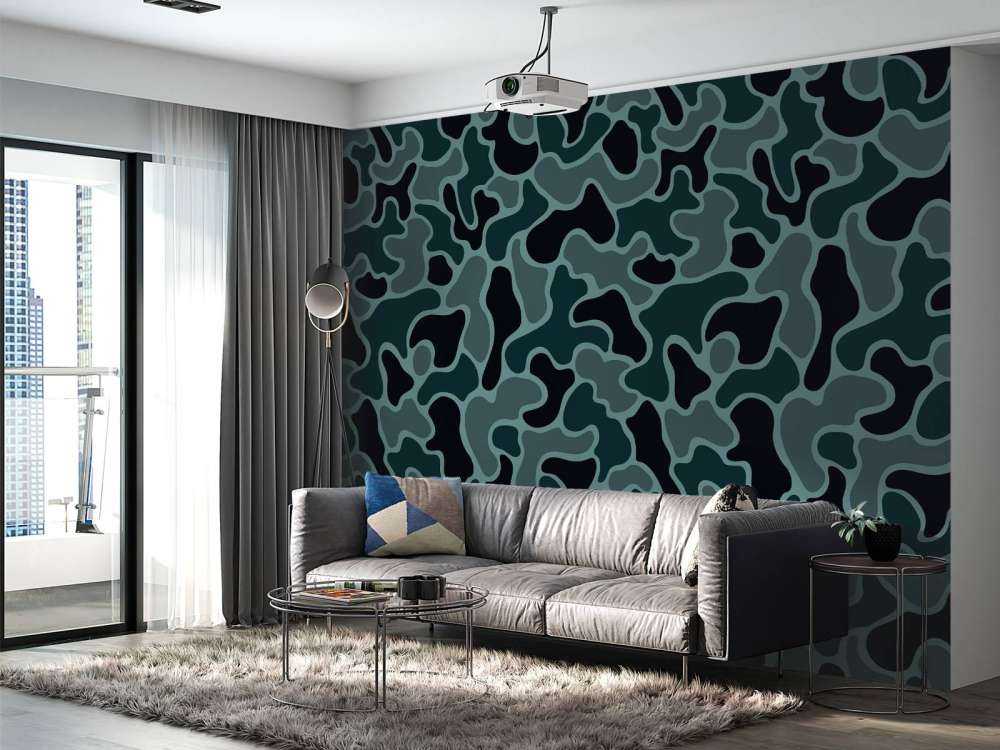 Zielony, szary kamuflaż