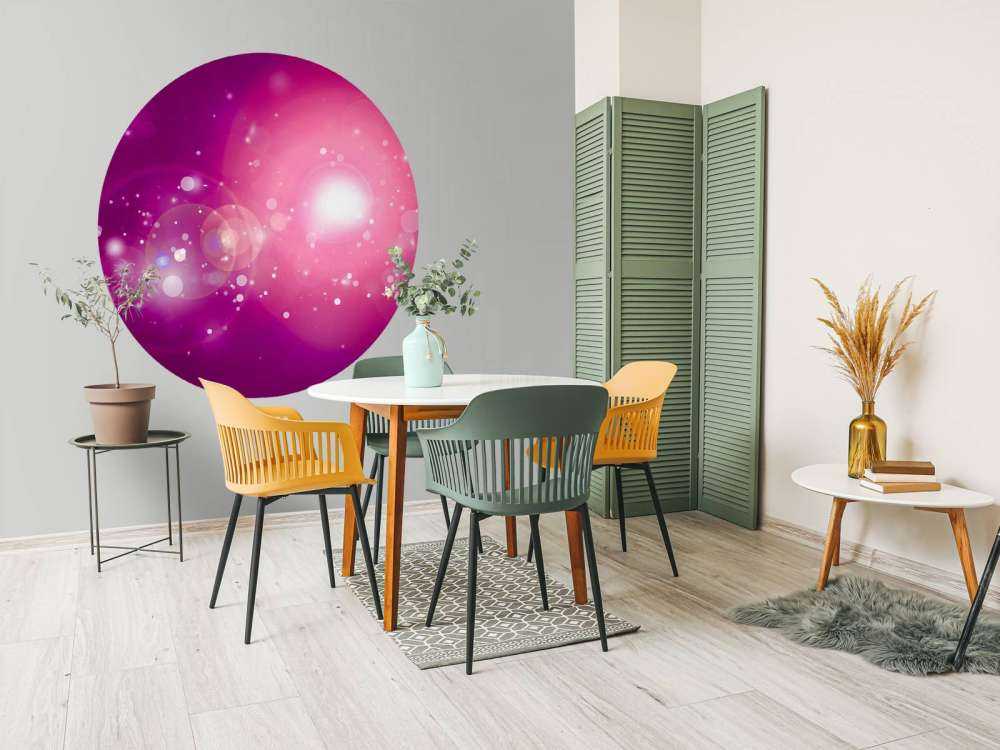 Różowa lampka z brokatem