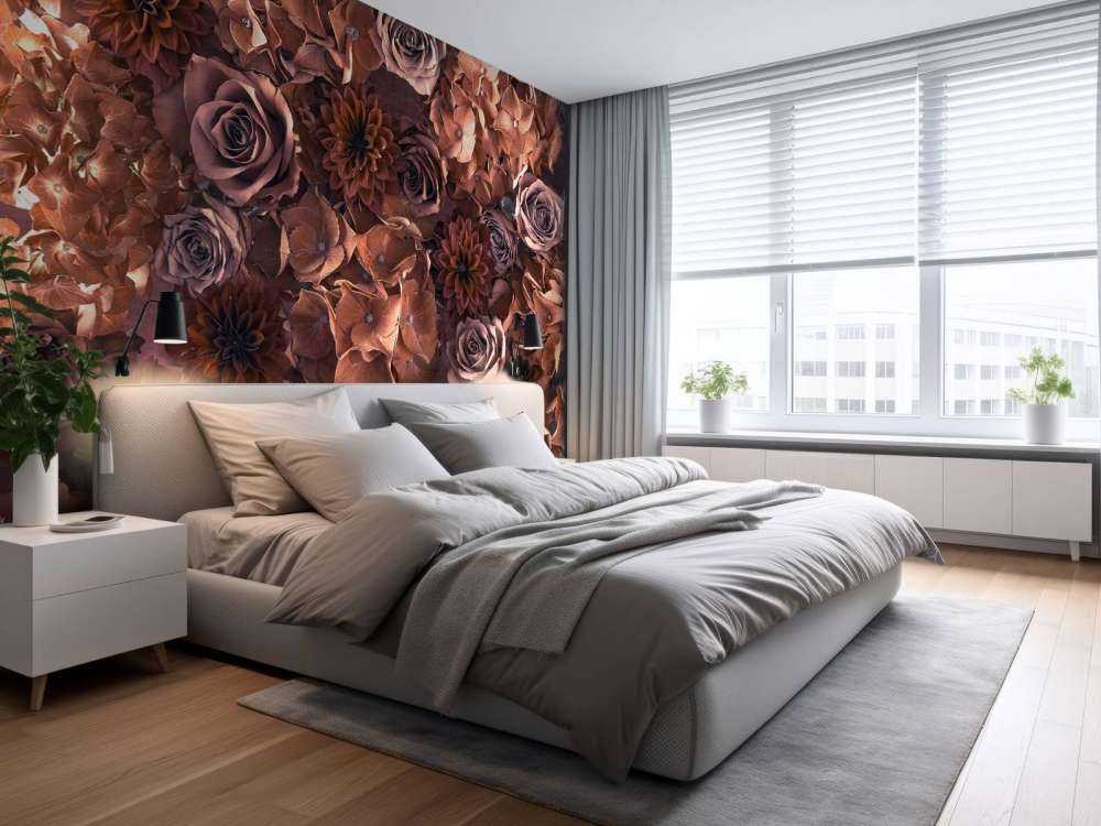 Hortensje, róże i dalie