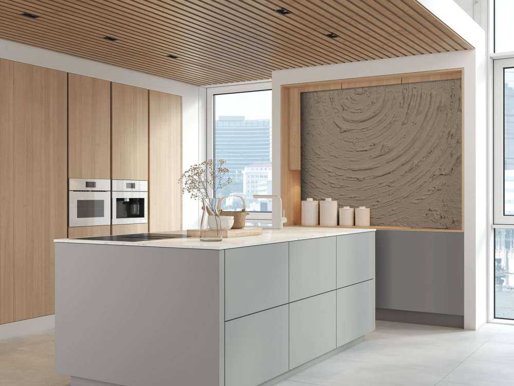 Okrągłe kształty i linie w kolorze taupe