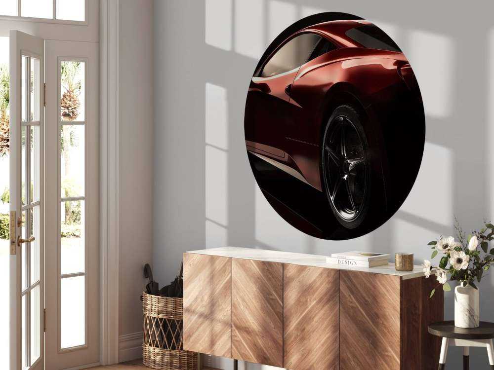 Czerwony samochód sportowy