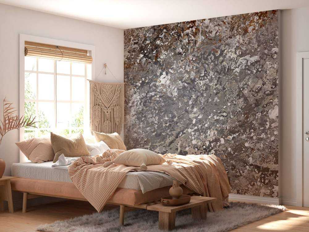 Ściana o szarej strukturze