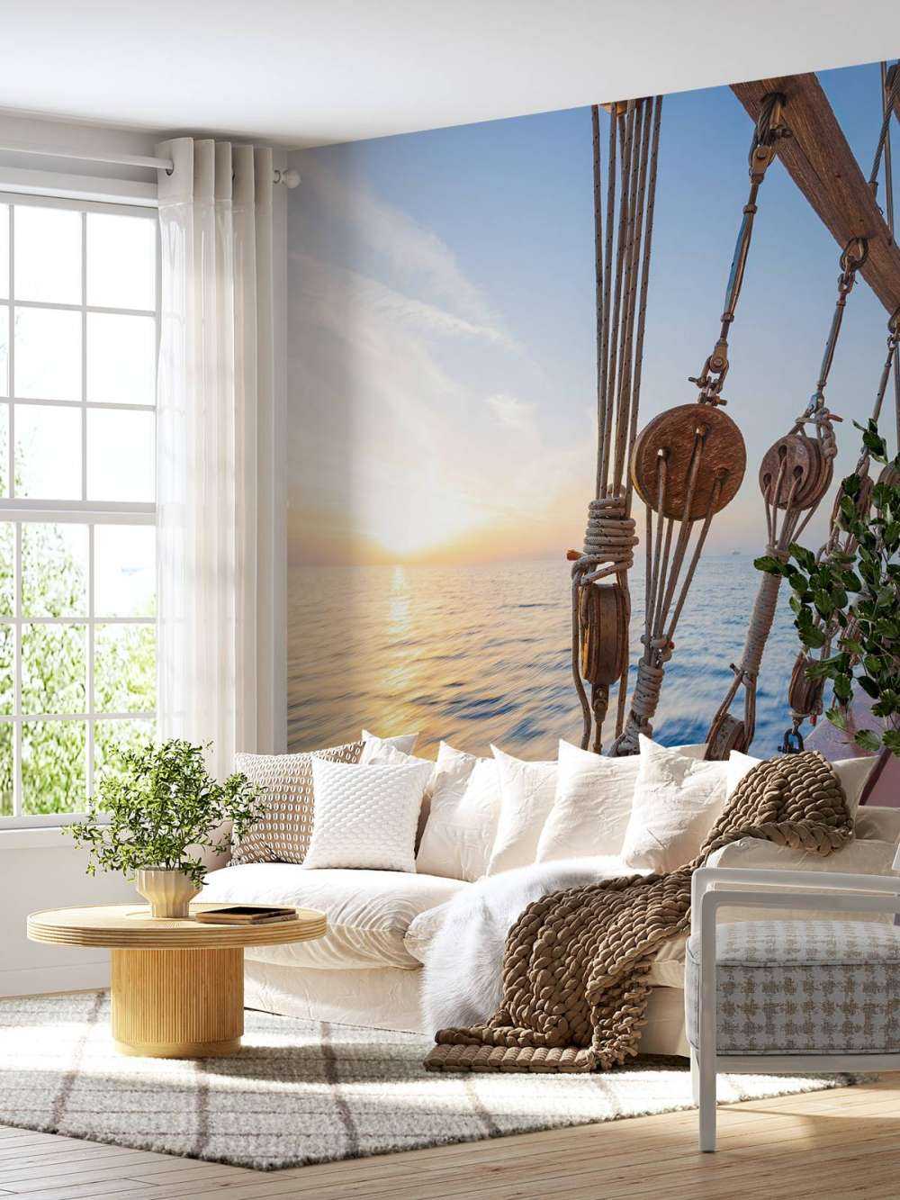 Żaglówka o zachodzie słońca