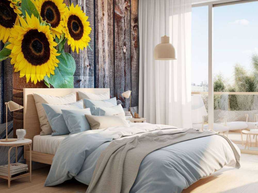 Wazon z kwiatami słonecznika