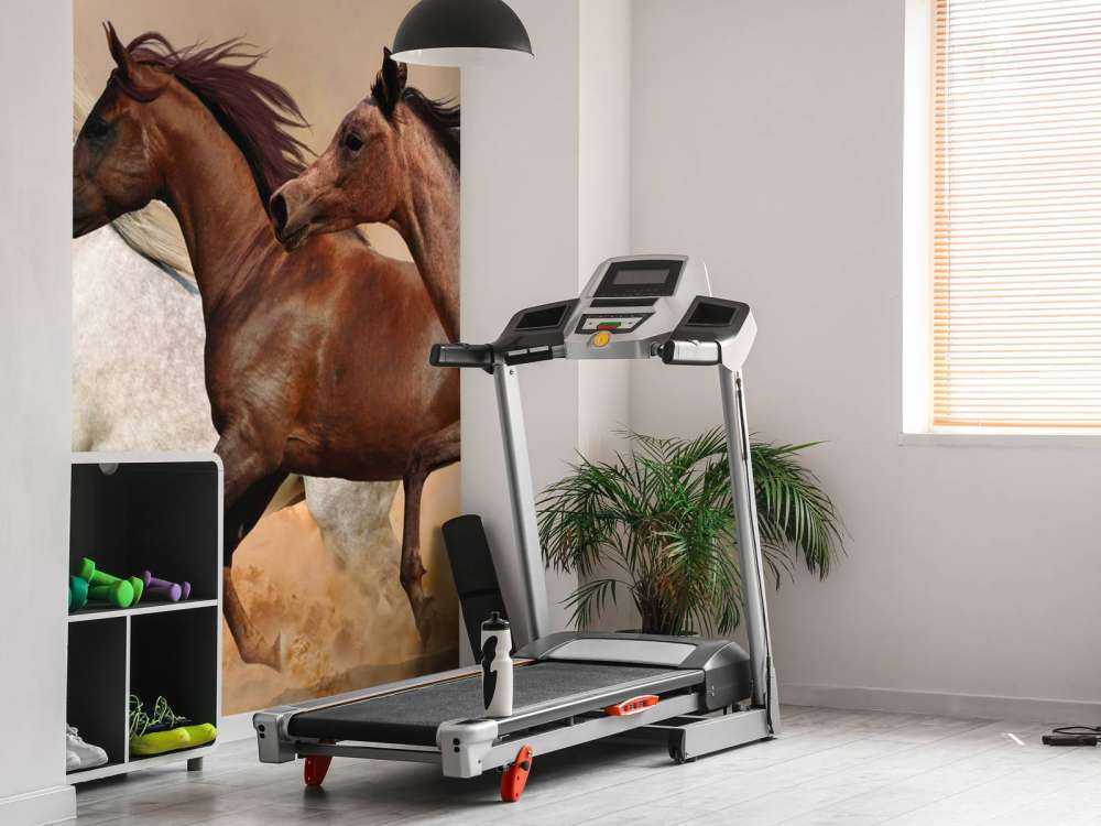 Galopujące konie w burzy piaskowej