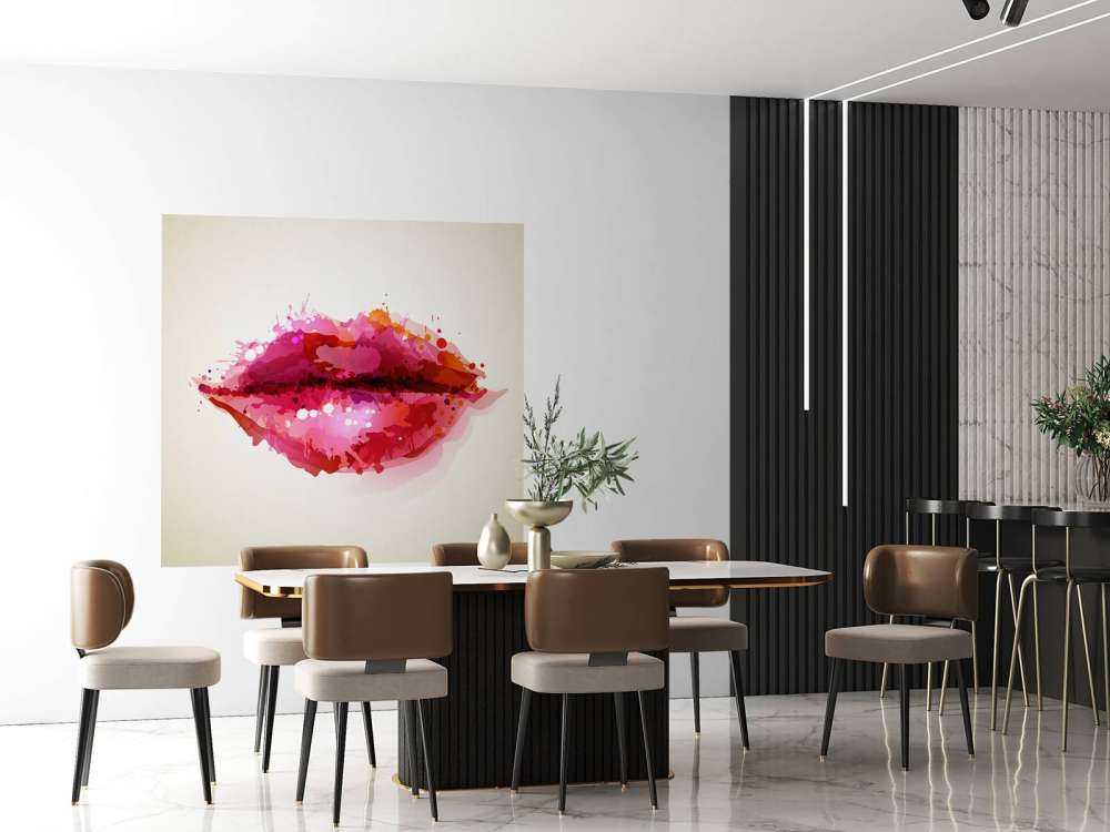 Czerwone usta kobiet