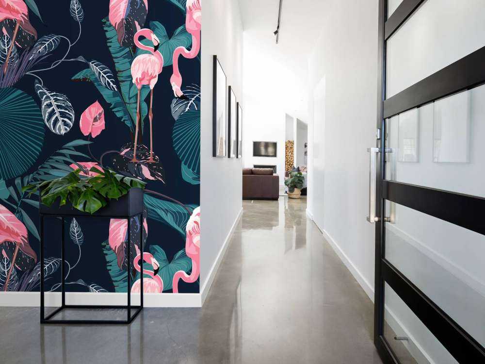 Dzikie różowe flamingi